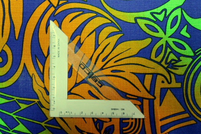 Orange & Lime Variegated Island Palms Cotton Dobby