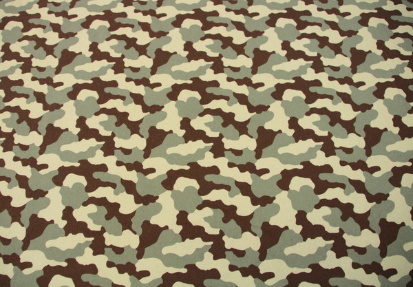 Muted Camouflage Cotton Shirting