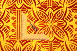 Burnt Orange on Daffodil Yellow Pasifika Dobby Cotton