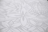 Flower - White on White Pasifika Polycotton