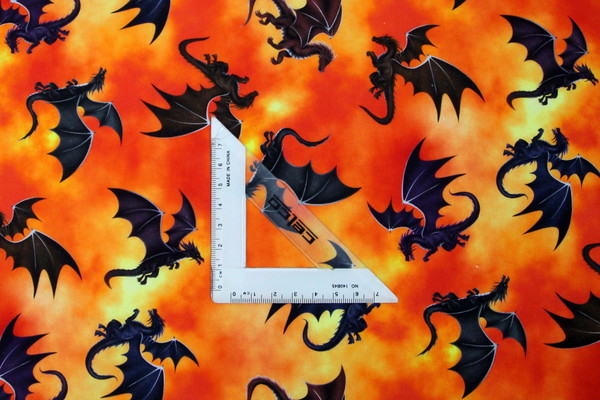 Fire & Fury Dragon Sunset Premium Printed Cotton