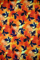 Fire & Fury Dragon Sunset Premium Printed Cotton