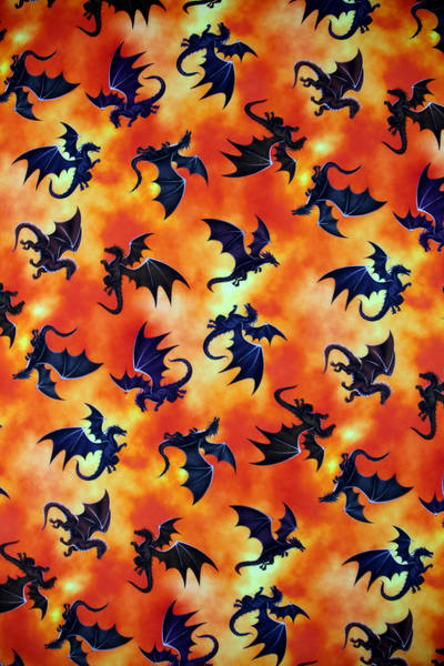 Fire & Fury Dragon Sunset Premium Printed Cotton