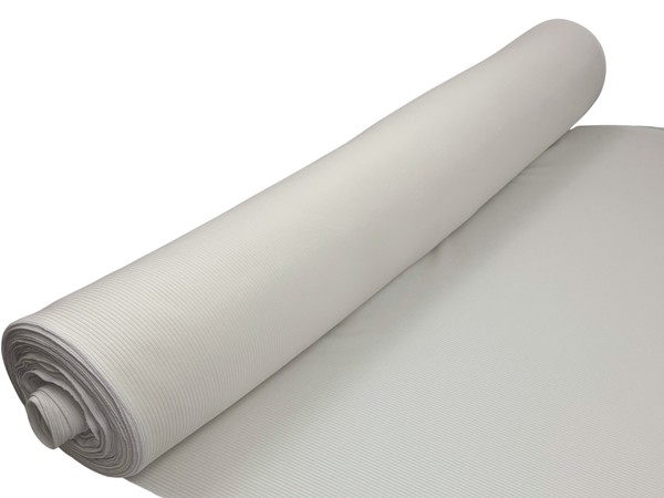 Soft White Flat 6 Wale Ribbing
