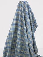 Pale Blue Tarten Check Polished Cotton
