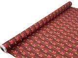 Burgundy Floral Tartan Printed Cotton