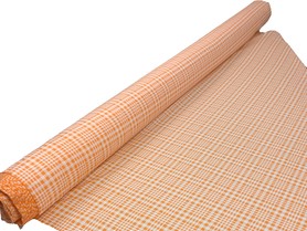 Orange & White Polished Cotton