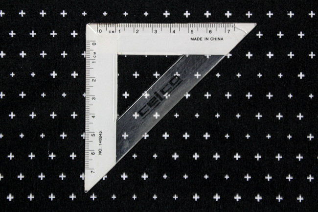 Simply White on Black (Crosses) Premium Cotton