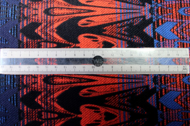 Oranges & Blues on Black Wool Blend New Image