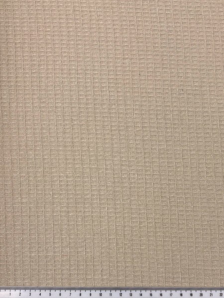Light Sand Waffle Weave Textured Linen Cotton Blend