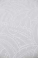 Leaves - White on White Pasifika Polycotton