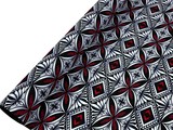 Red, White & Black Diamond Pacific Island Cotton Dobby