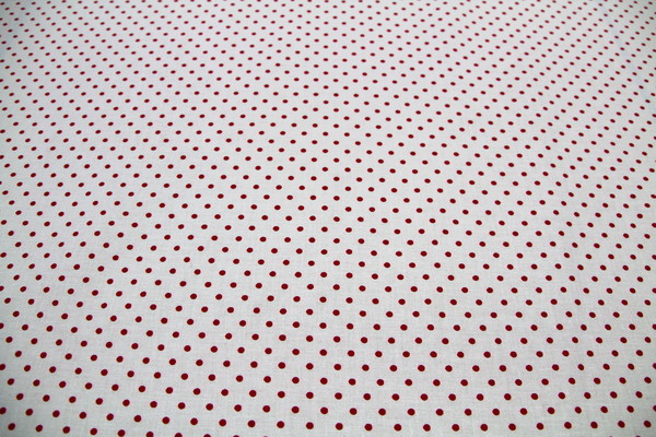 Red & White Micro Dot Printed Cotton