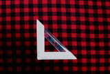 Deep Red & Black Mini Checked Wool Blend New Image
