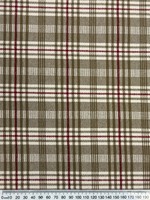 Dark Sandy Beige, Cream & Red Tartan Stretch Ponti de Roma