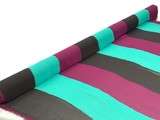 Chocolate, Mint & Burgundy Striped Chiffon