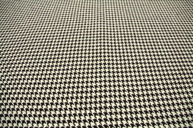 Chocolate & Cream Houndstooth Wool Blend New Image