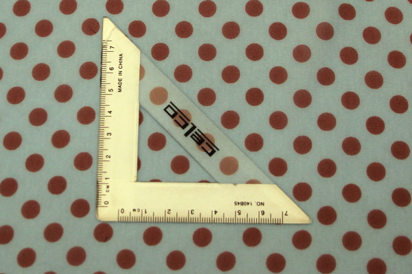 Wedgewood Blue with Brick Spots Printed Chiffon