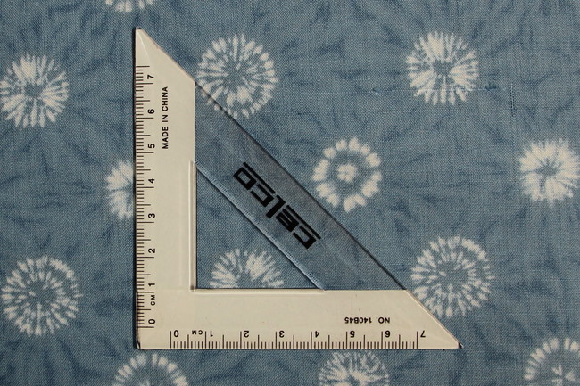 White "Sun-Print" on Dusky Blue Premium Cotton