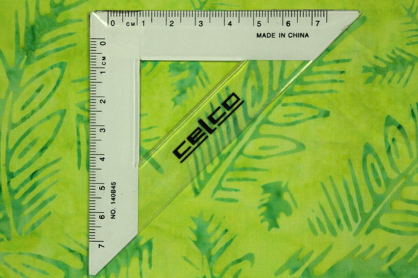 Green Leaves on Lime Toned Batik Cotton