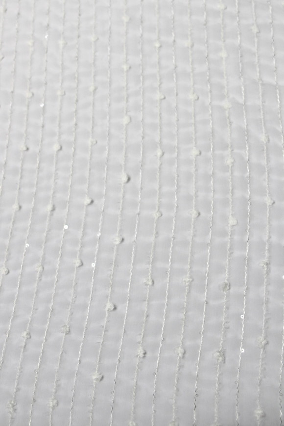 White Embellished Chiffon