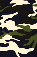Blue, Green & Brown Camo Cotton Drill
