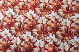 *REMNANT - Spice Toned Floral Waterproofed & UV Coated Canvas