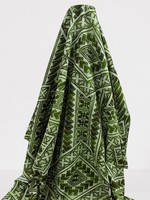 Greens on Pale Green Pacific Island Cotton Dobby