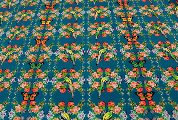 Exotic Birds & Flowers Printed Cotton