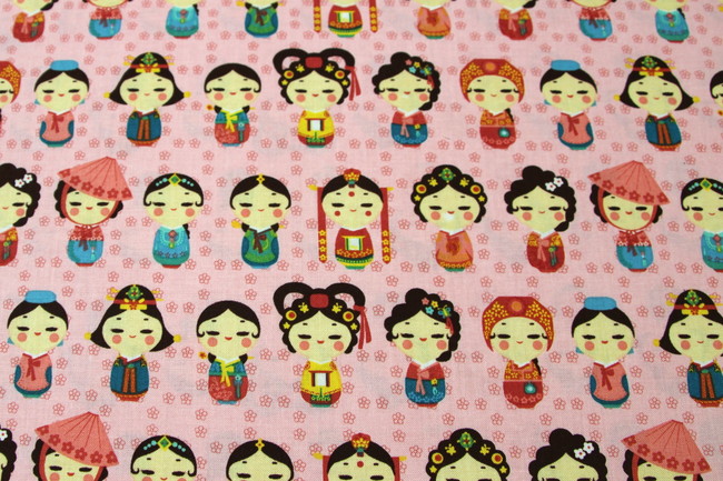 Asian Dolls Printed Cotton