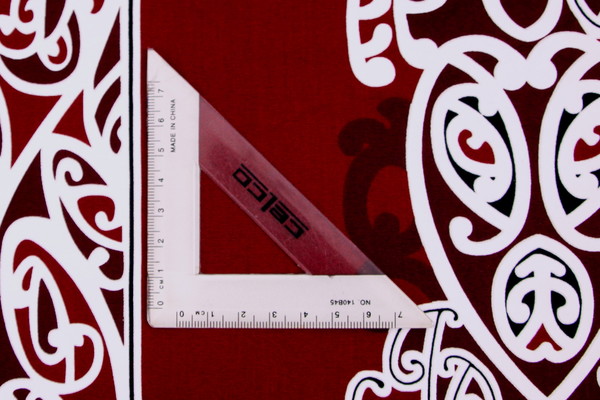 White & Black on Burgandy Traditional Designs of Aotearoa