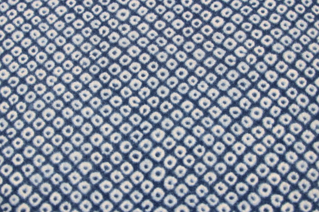Kanoko - Shibori Blue Background Printed Cotton