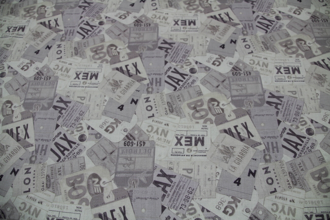 Travel Tags Printed Cotton