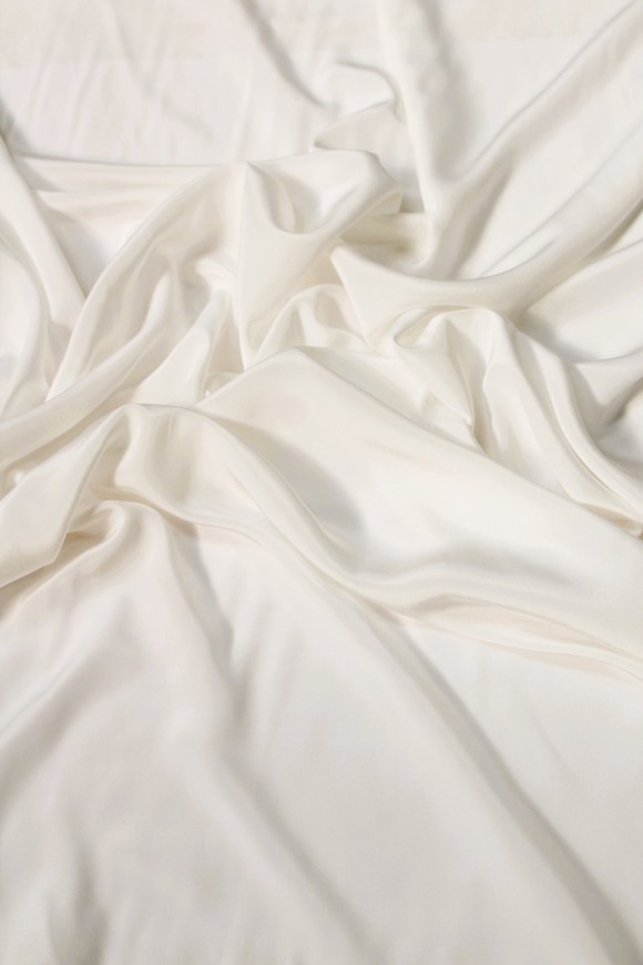 Ivory Silk Crepe De Chine