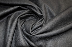 Black Textured Wool Suiting