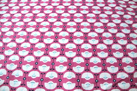 Pale Pink Graphic Tulips Cotton