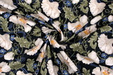 Pretty Floral on Black Printed Voile