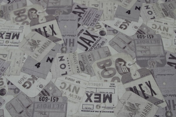 Travel Tags Printed Cotton