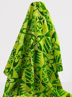 Green & Lime Tile Pacific Island Cotton Dobby