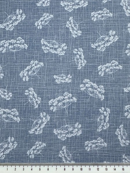 Queen Annes Lace on Chambray Printed Cotton