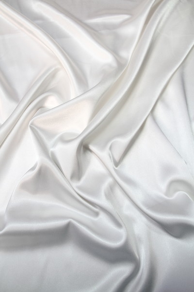 Soft White Stretch Satin