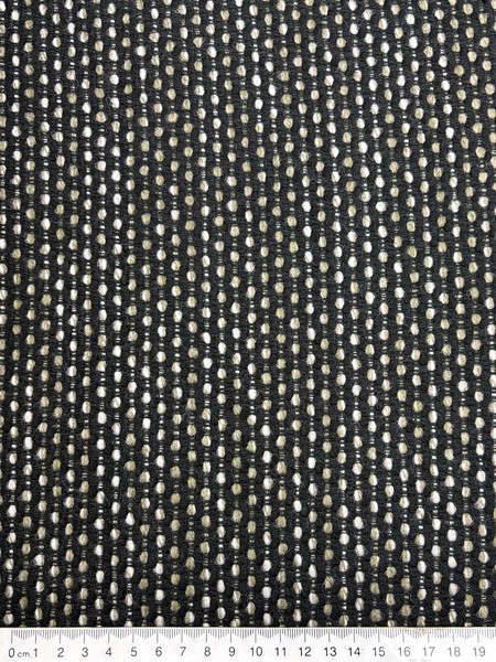 Khaki & Cream on Black "Dot Textured" Wool Blend