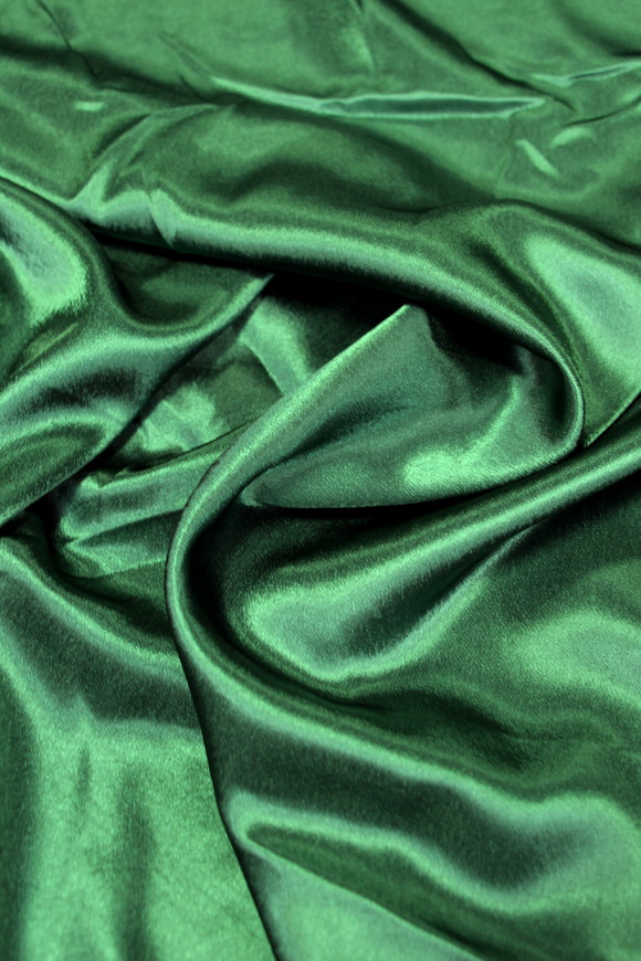 Bottle Green Satin Backed Crepe