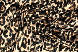 Black & Tan Leopard Digital Print Spun Stretch Velvet