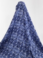 * SPECIAL * Blue Toned Baroque Design Crinkle Rayon