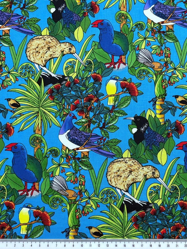 Beautiful Birds - Kiwiana Cottons