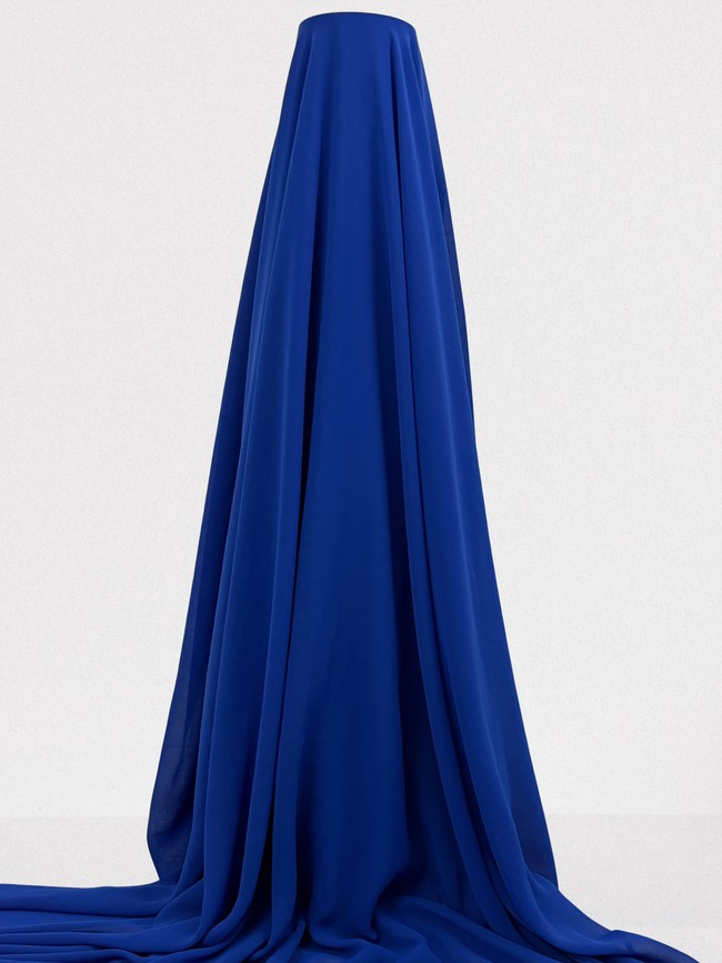 Capri Blue Plain Chiffon