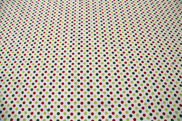 Great Spot! Red, Green & Lime Spotted Cotton