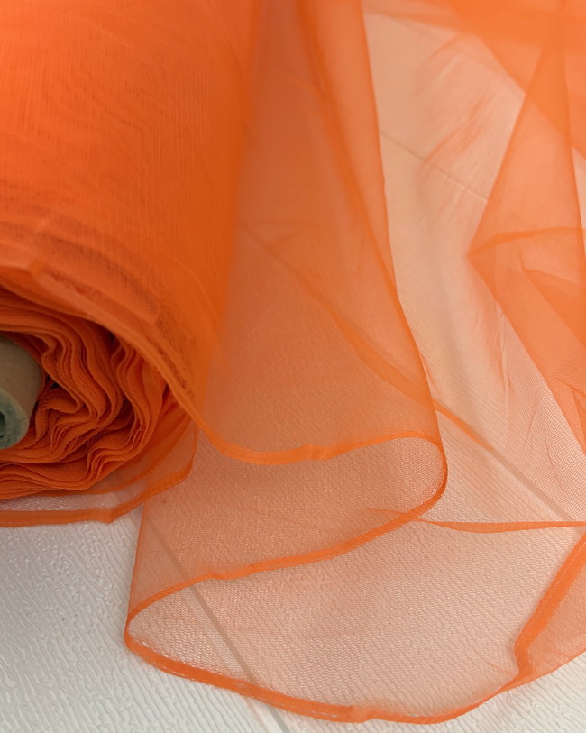 Bright Orange Fairy Floss Tulle