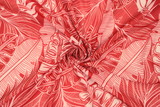 Tomato Red & White Pacific Island Printed Chiffon